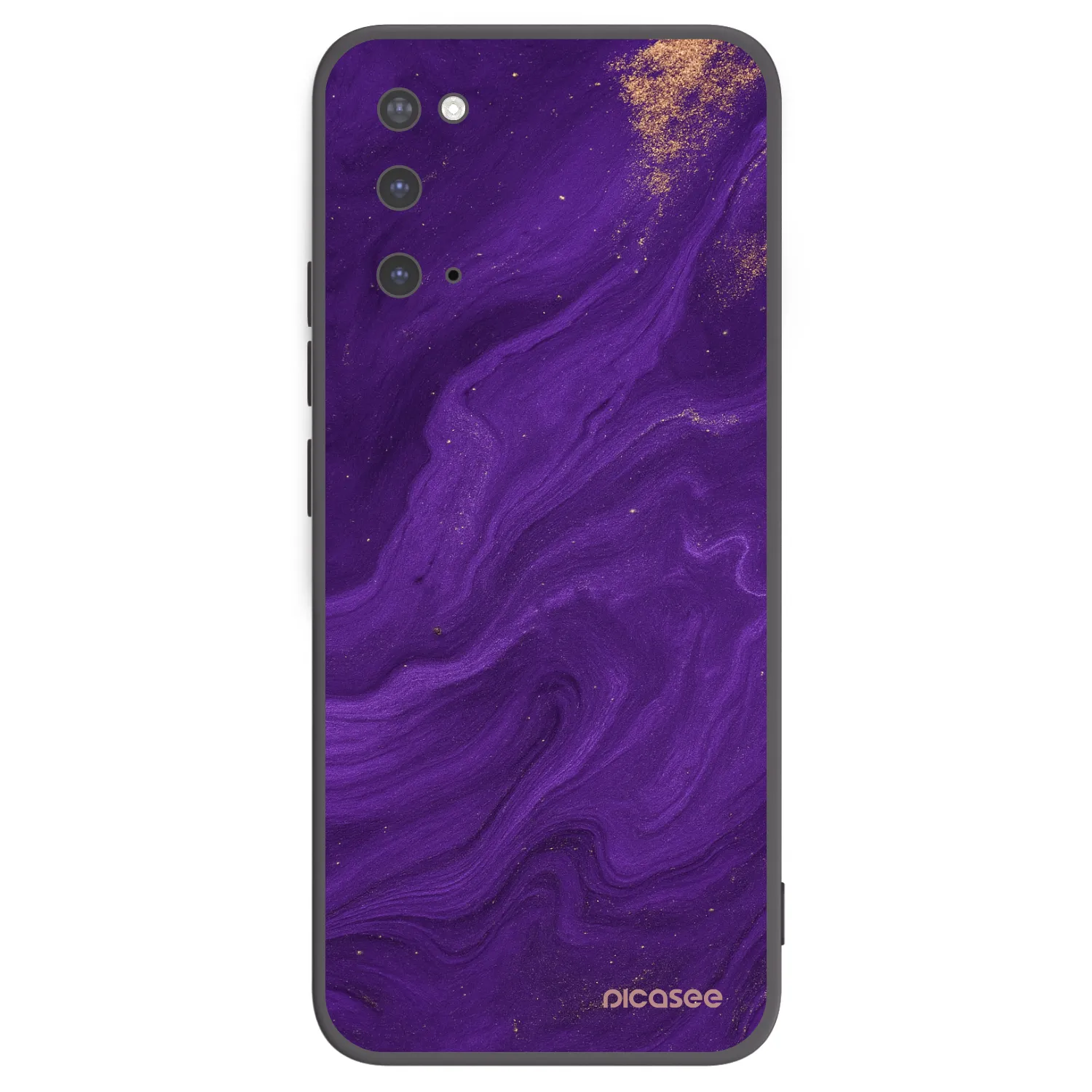 Picasee Μαύρη θήκη σιλικόνης για Samsung Galaxy S20 G980F - Purple