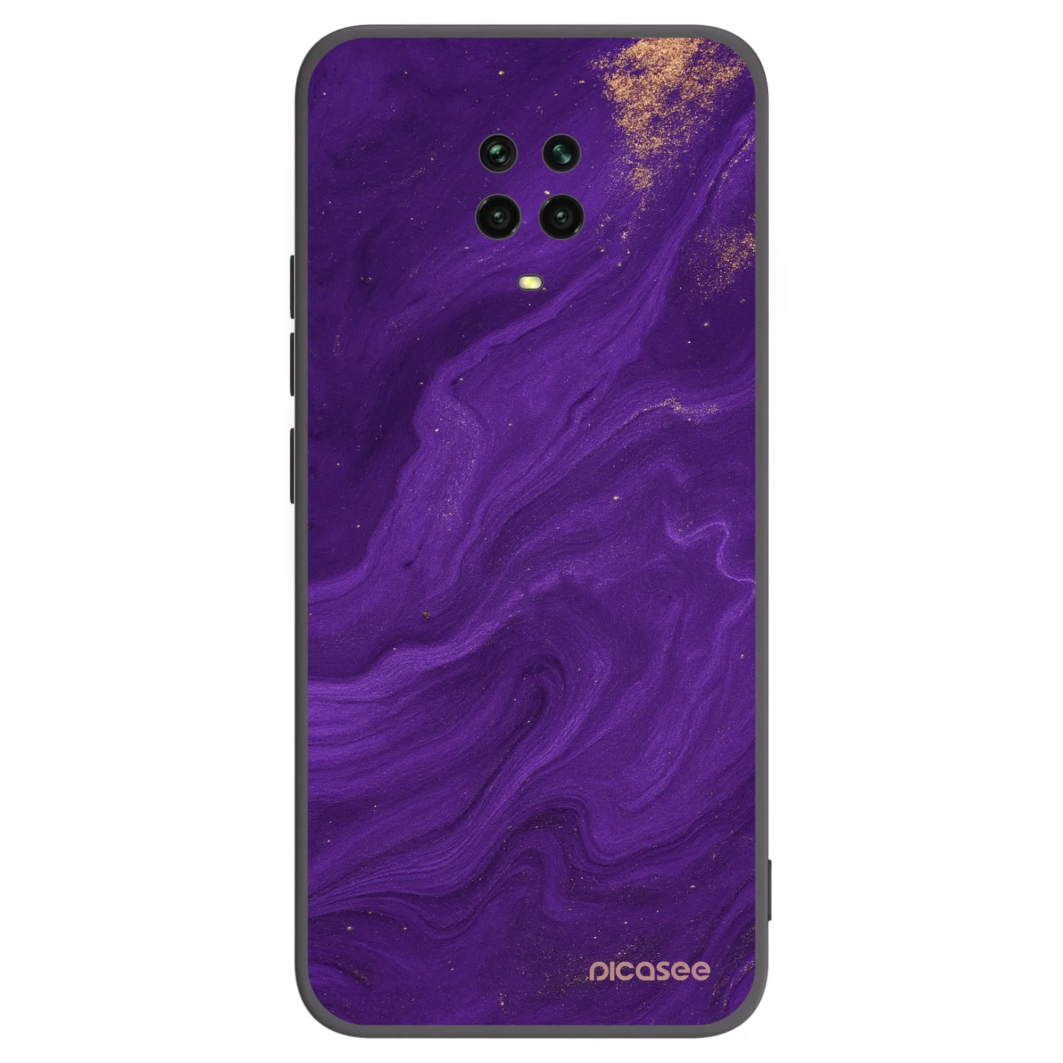 Picasee Μαύρη θήκη σιλικόνης για Xiaomi Redmi Note 9 Pro - Purple