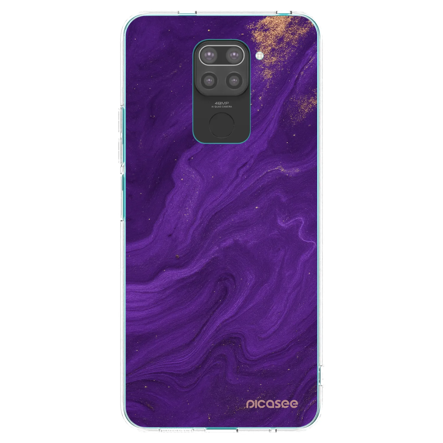 Picasee Μαύρη θήκη σιλικόνης για Xiaomi Redmi Note 9 - Purple