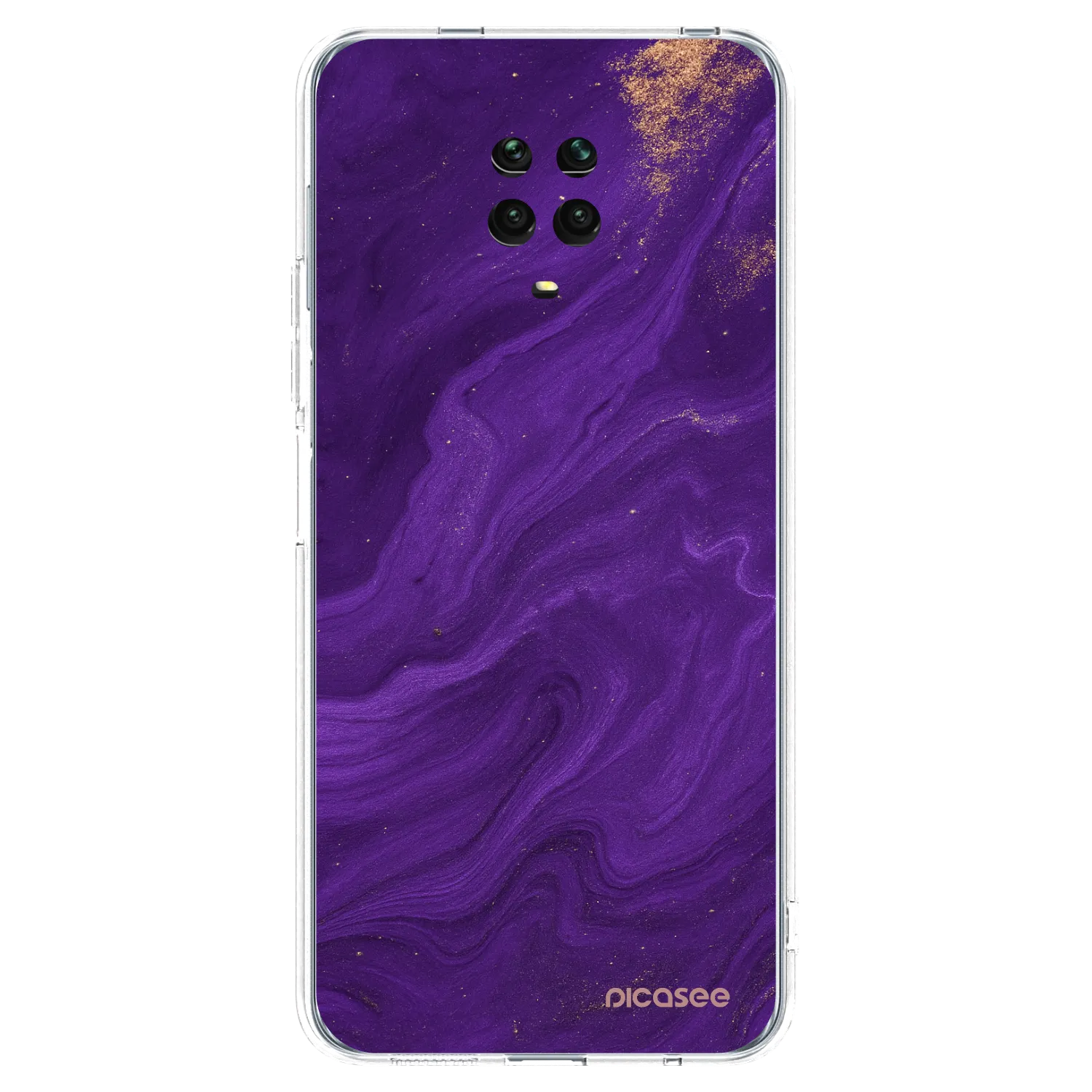 Picasee διαφανής θήκη σιλικόνης Xiaomi Redmi Note 9S - Purple