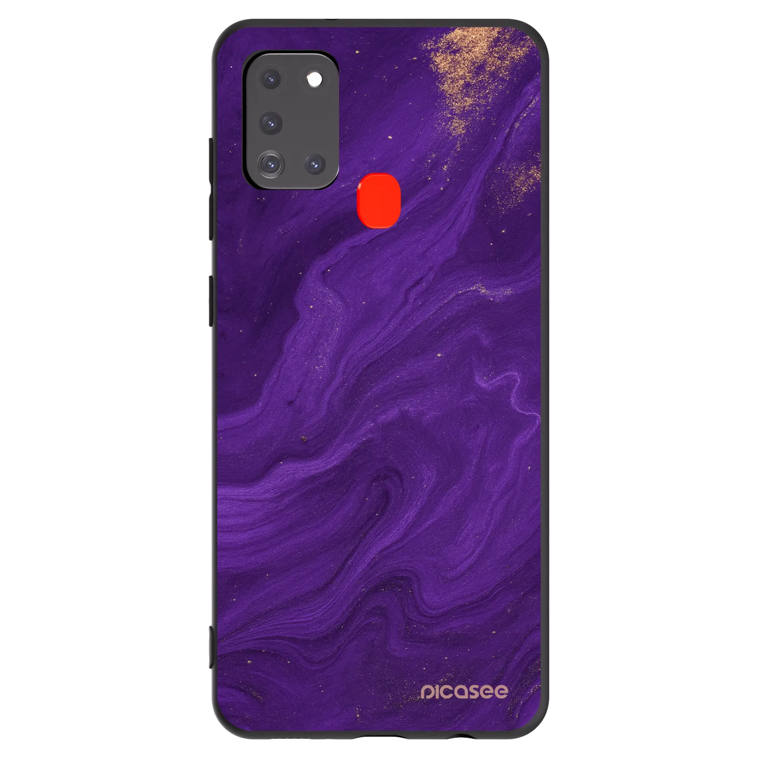 Picasee Μαύρη θήκη σιλικόνης για Samsung Galaxy A21s - Purple