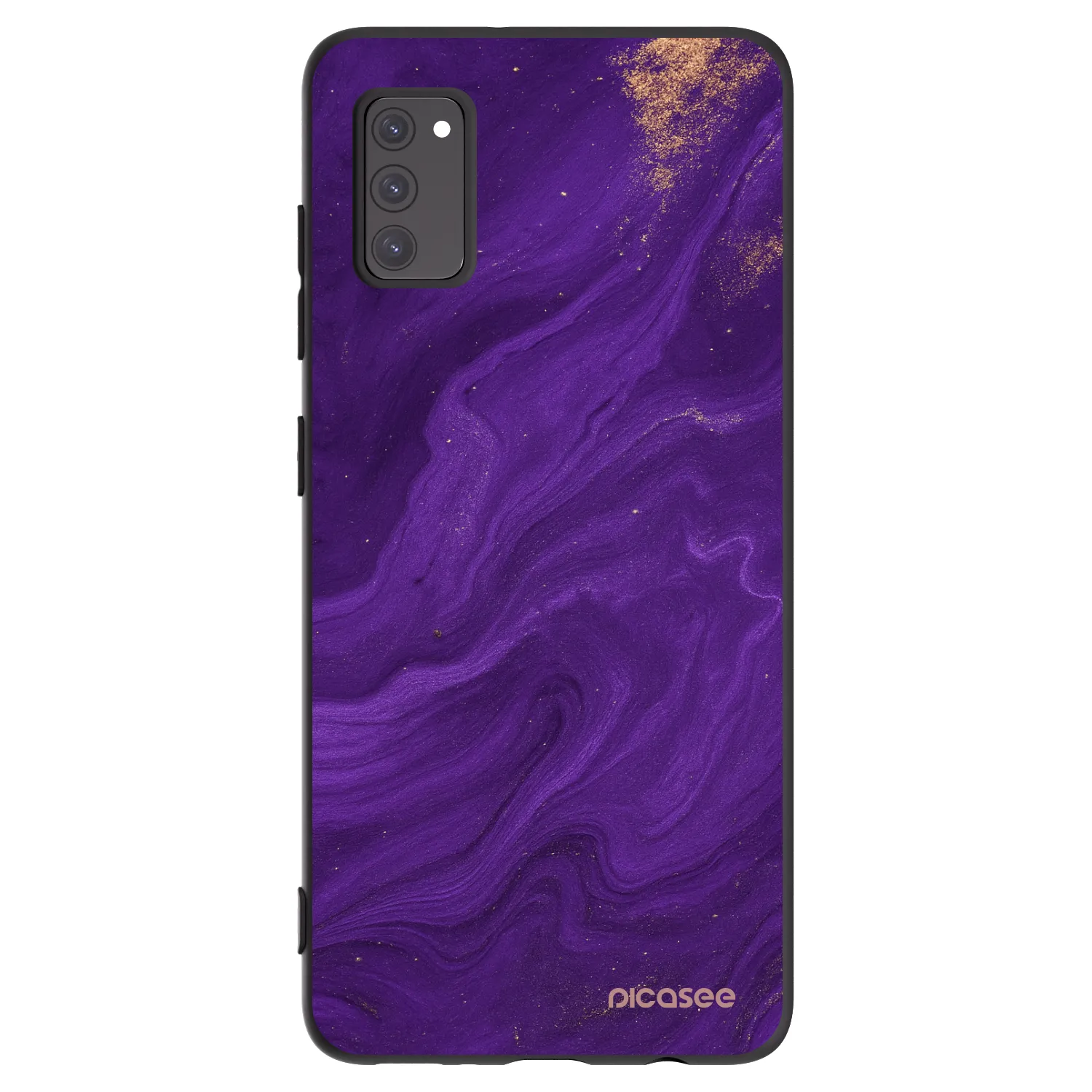 Picasee Μαύρη θήκη σιλικόνης για Samsung Galaxy A41 A415F - Purple