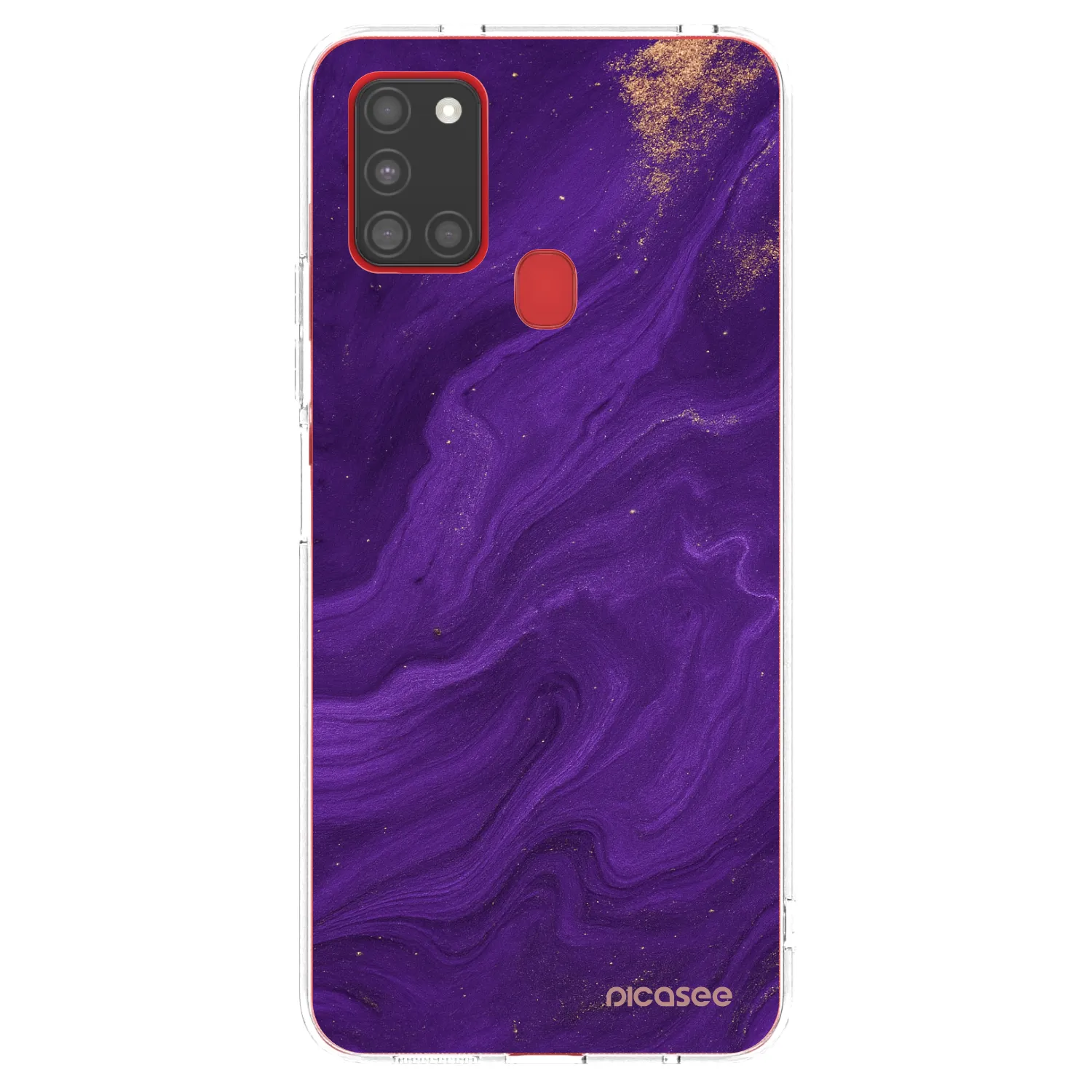 Picasee διαφανής θήκη σιλικόνης Samsung Galaxy A21s - Purple
