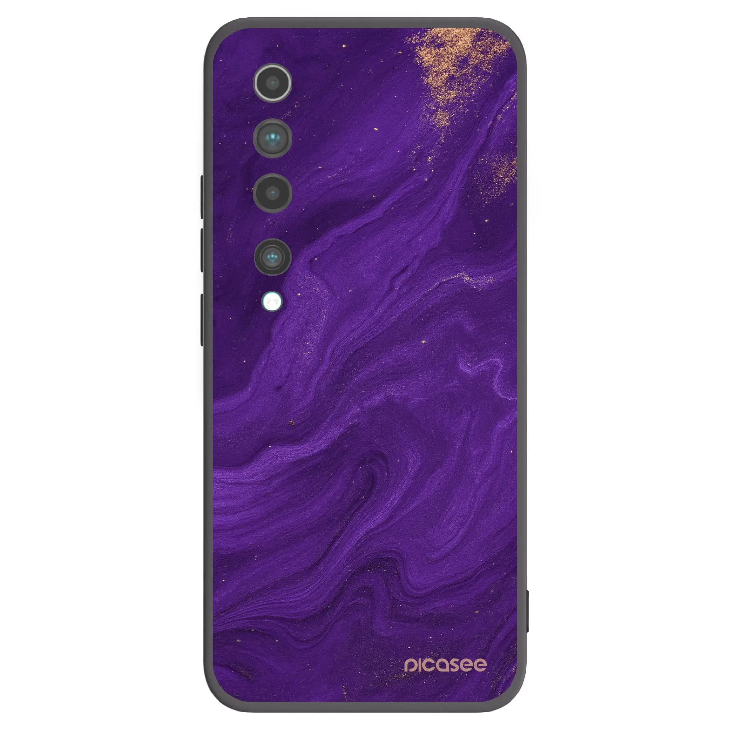 Picasee Μαύρη θήκη σιλικόνης για Xiaomi Mi 10 - Purple