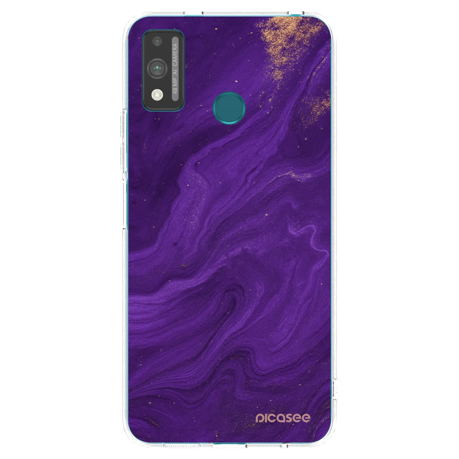 Picasee διαφανής θήκη σιλικόνης Honor 9X Lite - Purple