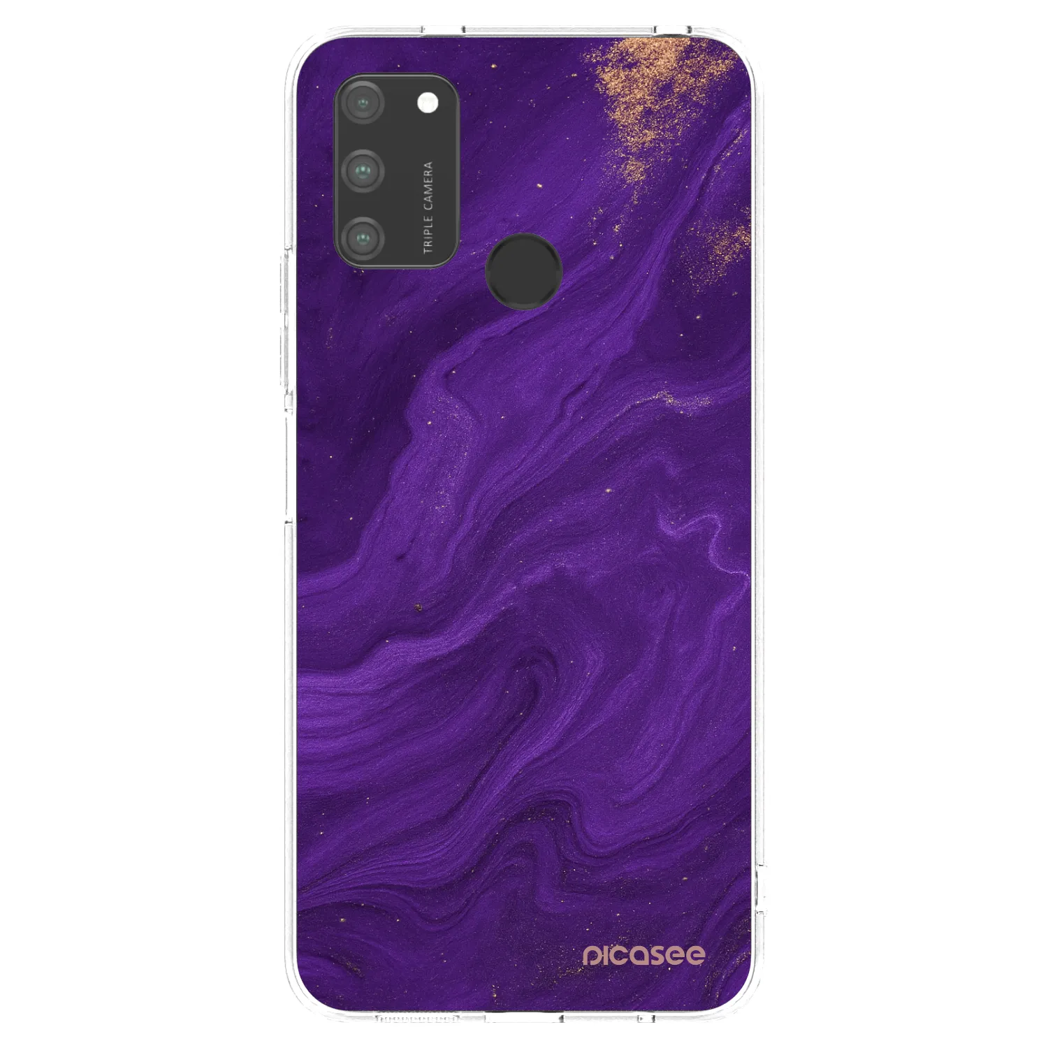 Picasee διαφανής θήκη σιλικόνης Honor 9A - Purple