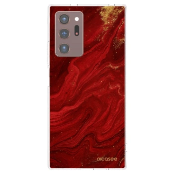 Picasee διαφανής θήκη σιλικόνης Samsung Galaxy Note 20 Ultra - Red