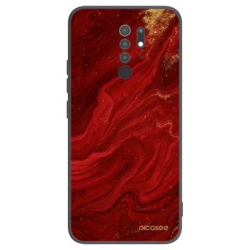 Picasee Μαύρη θήκη σιλικόνης για Xiaomi Redmi 9 - Red