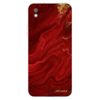 Picasee Μαύρη θήκη σιλικόνης για Xiaomi Redmi 9A - Red