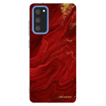 Picasee διαφανής θήκη σιλικόνης Samsung Galaxy S20 FE - Red