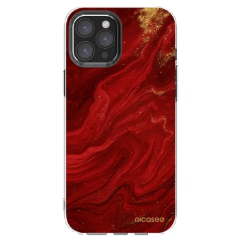 Picasee διαφανής θήκη σιλικόνης Apple iPhone 12 Pro Max - Red
