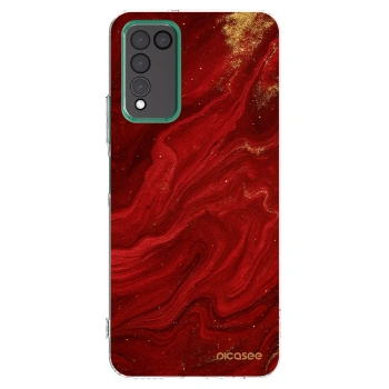 Picasee διαφανής θήκη σιλικόνης Honor 10X Lite - Red