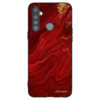 Picasee Μαύρη θήκη σιλικόνης για Realme 6i - Red