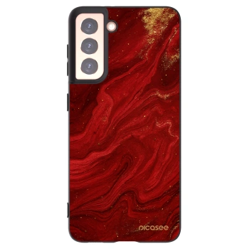 Picasee Μαύρη θήκη σιλικόνης για Samsung Galaxy S21 5G G991B - Red