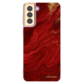Picasee διαφανής θήκη σιλικόνης Samsung Galaxy S21+ 5G G996F - Red