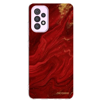 Picasee διαφανής θήκη σιλικόνης Samsung Galaxy A32 5G A326B - Red