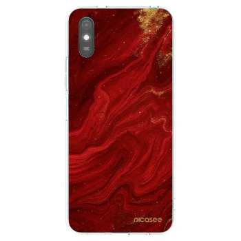 Picasee διαφανής θήκη σιλικόνης Xiaomi Redmi 9AT - Red