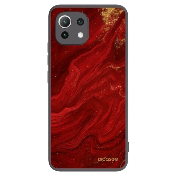 Picasee Μαύρη θήκη σιλικόνης για Xiaomi Mi 11 Lite - Red