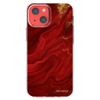 Picasee διαφανής θήκη σιλικόνης Apple iPhone 13 mini - Red