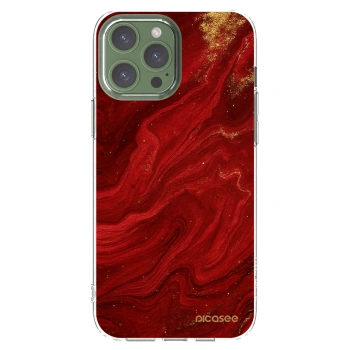 Picasee διαφανής θήκη σιλικόνης Apple iPhone 13 Pro Max - Red