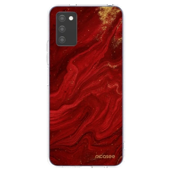 Picasee διαφανής θήκη σιλικόνης Samsung Galaxy A02s A025G - Red