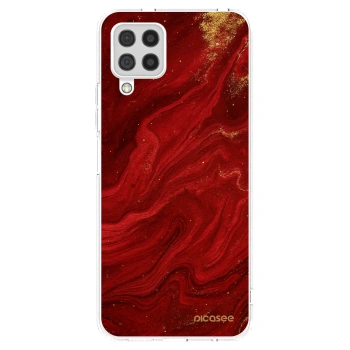 Picasee διαφανής θήκη σιλικόνης Samsung Galaxy A22 A225F 4G - Red