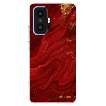 Picasee διαφανής θήκη σιλικόνης Xiaomi 11T Pro - Red