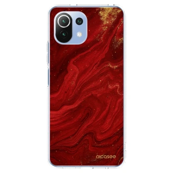 Picasee διαφανής θήκη σιλικόνης Xiaomi 11 Lite 5G NE - Red