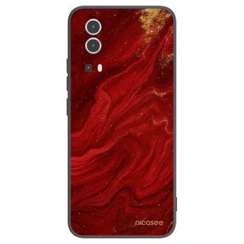 Picasee Μαύρη θήκη σιλικόνης για Vivo Y72 5G - Red