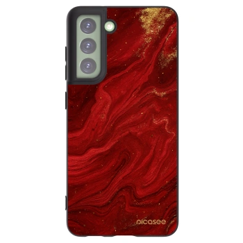 Picasee Μαύρη θήκη σιλικόνης για Samsung Galaxy S21 FE 5G - Red