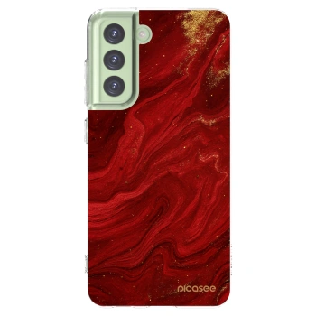 Picasee διαφανής θήκη σιλικόνης Samsung Galaxy S21 FE 5G - Red