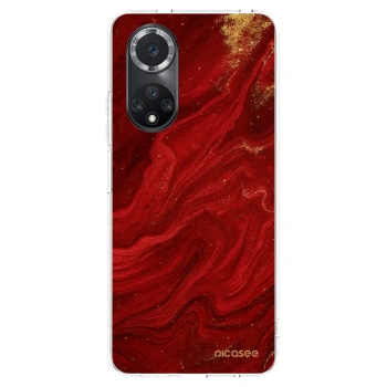 Picasee διαφανής θήκη σιλικόνης Huawei Nova 9 SE - Red