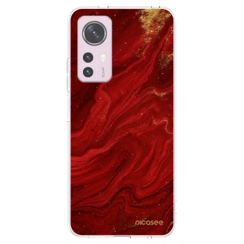 Picasee διαφανής θήκη σιλικόνης Xiaomi 12 - Red
