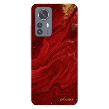 Picasee διαφανής θήκη σιλικόνης Xiaomi 12 Pro - Red
