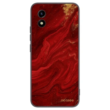 Picasee Μαύρη θήκη σιλικόνης για Vivo Y01 - Red