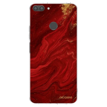 Picasee διαφανής θήκη σιλικόνης Huawei P Smart - Red