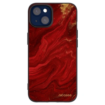 Picasee Μαύρη θήκη σιλικόνης για Apple iPhone 14 - Red