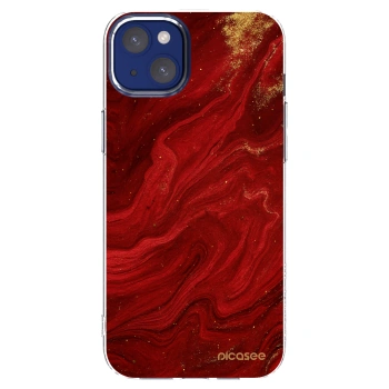 Picasee διαφανής θήκη σιλικόνης Apple iPhone 14 Plus - Red