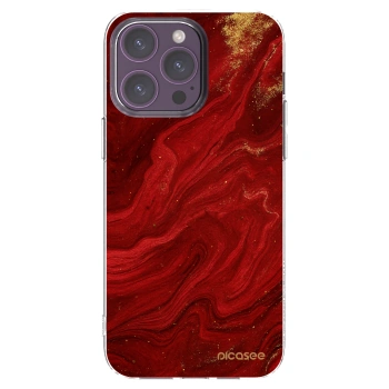 Picasee διαφανής θήκη σιλικόνης Apple iPhone 14 Pro Max - Red