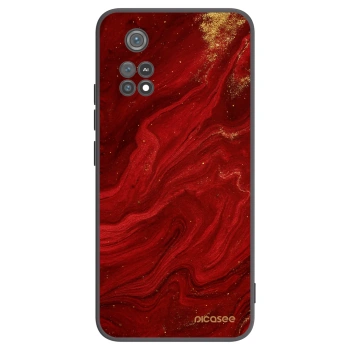 Picasee Μαύρη θήκη σιλικόνης για Xiaomi Poco M4 Pro - Red