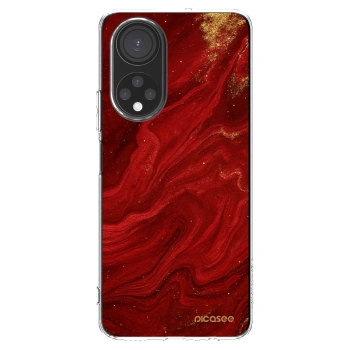 Picasee διαφανής θήκη σιλικόνης Honor X7 - Red