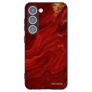 Picasee Μαύρη θήκη σιλικόνης για Samsung Galaxy S23 5G - Red