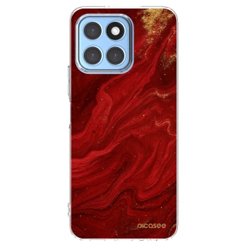 Picasee διαφανής θήκη σιλικόνης Honor X8 5G - Red