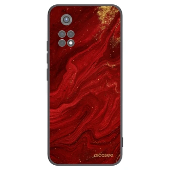 Picasee Μαύρη θήκη σιλικόνης για Xiaomi Redmi Note 11S 5G - Red
