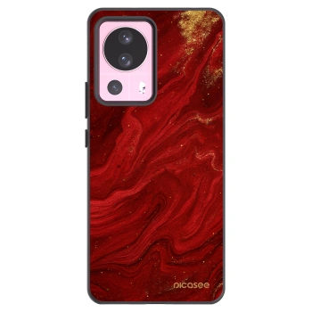 Picasee Μαύρη θήκη σιλικόνης για Xiaomi 13 Lite - Red