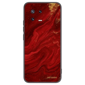Picasee Μαύρη θήκη σιλικόνης για Xiaomi 13 Pro - Red