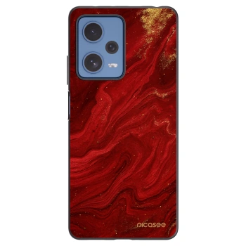 Picasee Μαύρη θήκη σιλικόνης για Xiaomi Redmi Note 12 Pro 5G - Red