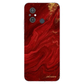 Picasee διαφανής θήκη σιλικόνης Xiaomi Redmi 12C - Red