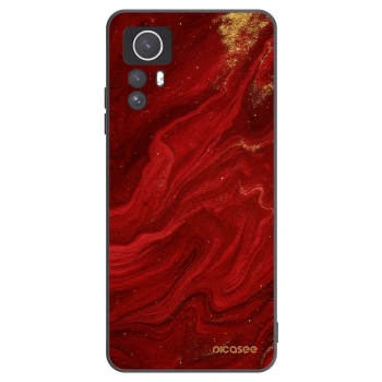 Picasee Μαύρη θήκη σιλικόνης για Xiaomi Redmi Note 12S - Red