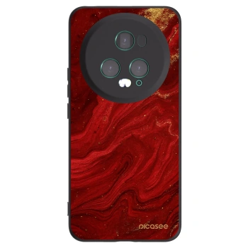 Picasee Μαύρη θήκη σιλικόνης για Honor Magic5 Pro - Red